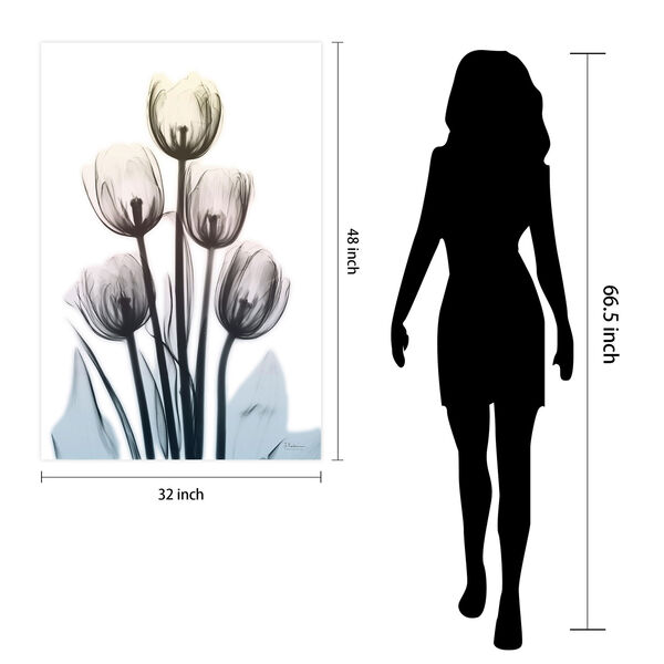 Springing Tulips Frameless Free Floating Tempered Glass Graphic Wall Art, image 6
