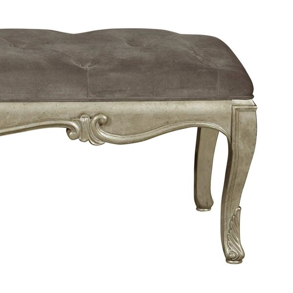 Rhianna Gray Upholstered Bed Bench, image 4