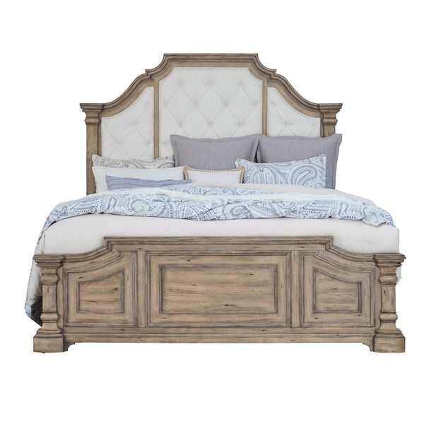 Garrison Cove Natural California Upholstered Bed with Panel Footboard, image 1
