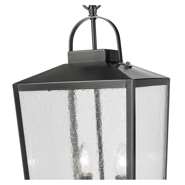 Devens Powder Coated Black Two-Light Outdoor Hanging Lantern, image 5