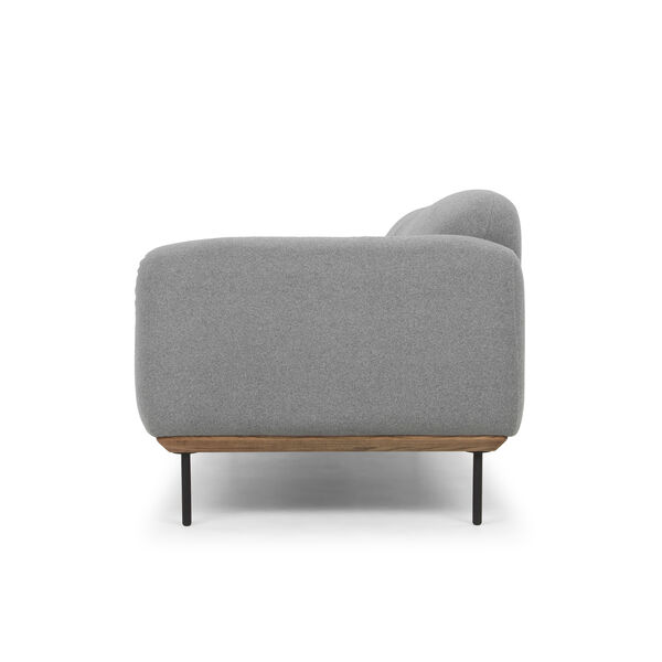 Benson Matte Light Grey Triple Seat Sofa, image 3