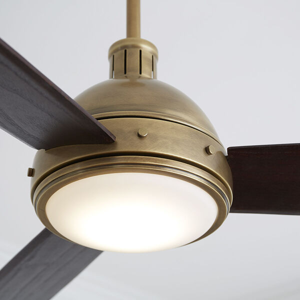 Visual Comfort Fan Collection Hicks Hand-Rubbed Antique Brass 60-Inch LED  Ceiling Fan 3HCKR60HABD