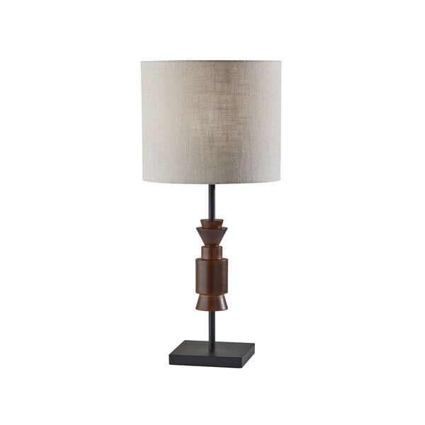 Elton Walnut Wooden Accent One-Light Table Lamp, image 1