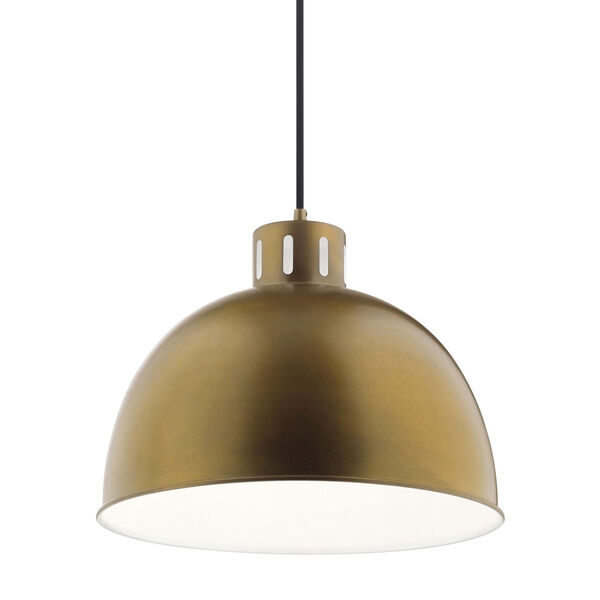 Zailey Natural Brass 13-Inch One-Light Pendant, image 4