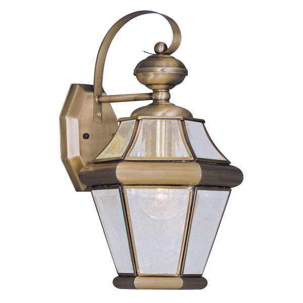 Georgetown Antique Brass One-Light 15-Inch Outdoor Wall Lantern, image 1