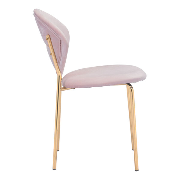 Clyde Pink and Gold Dining Chair, Set of Two, image 3