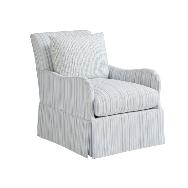 Ocean Breeze Multicolor Palm Frond Swivel Chair, image 1