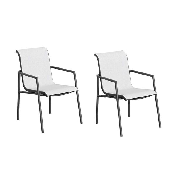 Orso White Black Sling Armchair , Set of Two, image 1