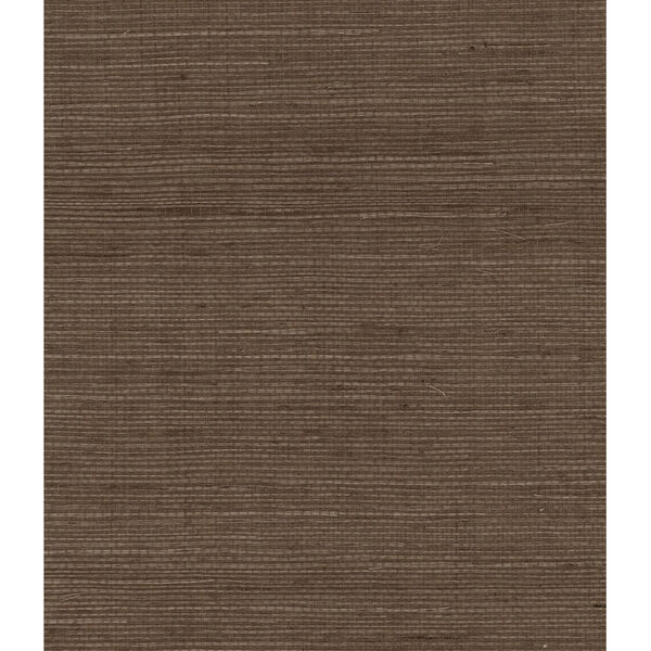 Lillian August Luxe Retreat Ash Brown Sisal Grasscloth Unpasted Wallpaper, image 1