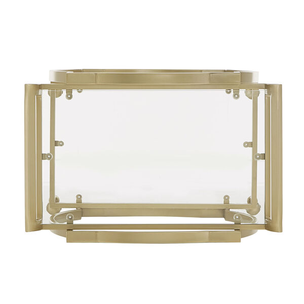 Lissa Gold and Tempered Glass Bar Carts, image 6