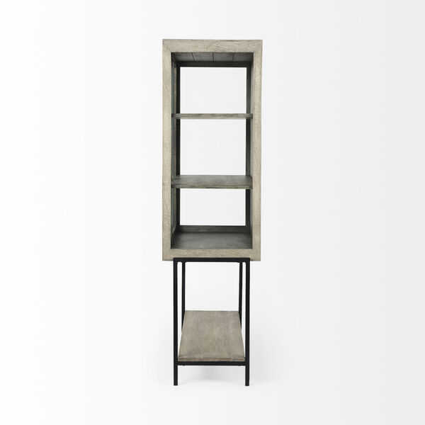 Arelius Gray and Black Display Cabinet, image 4