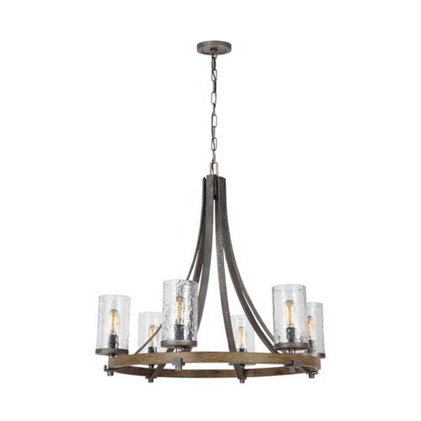 Coventry Gray Six-Light Chandelier, image 1