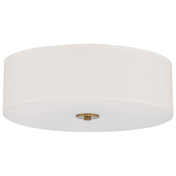 Mid Town Brass-Antique and Satin Three-Light LED Flush Mount, image 5
