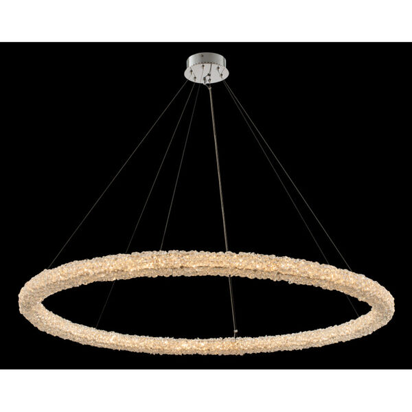 Lina Polished Chrome 48-Inch LED Chandelier with Firenze Crystal, image 2