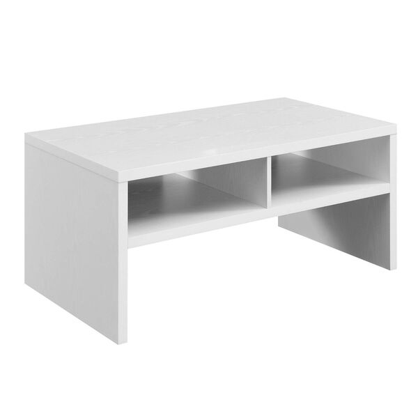 Northfield Admiral White Deluxe Coffee Table with Shelves, image 1
