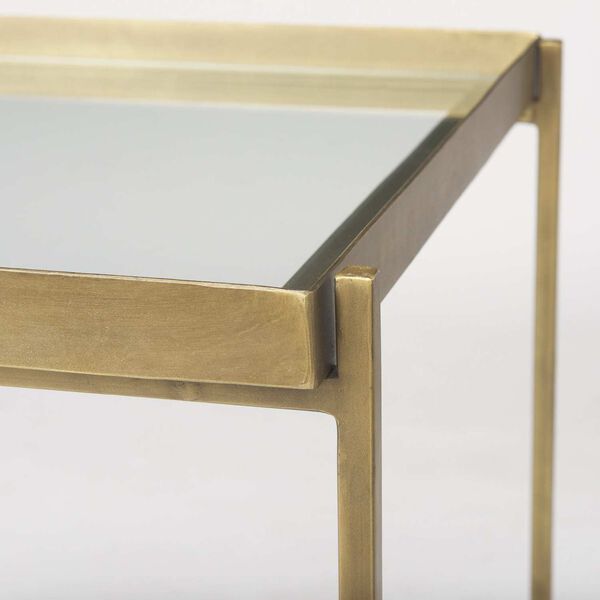 Trey Gold and Clear Accent Table, image 6