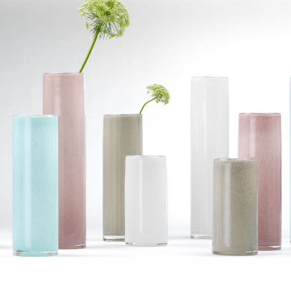 Gwendolyn Pink Hand Blown Vases Set of Three, image 4