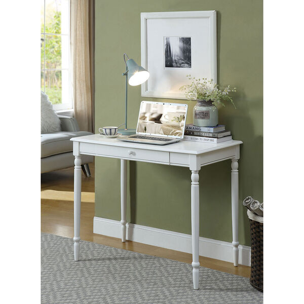 French Country Desk in White, image 1