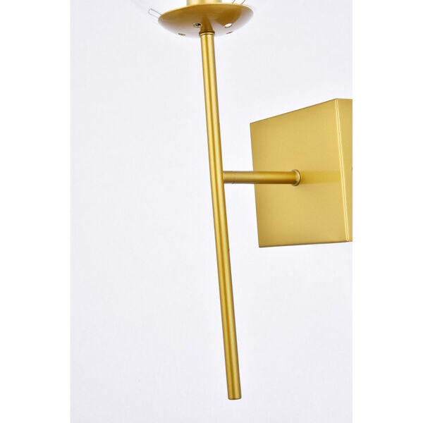 Neri Brass and Clear One-Light Bath Vanity, image 6