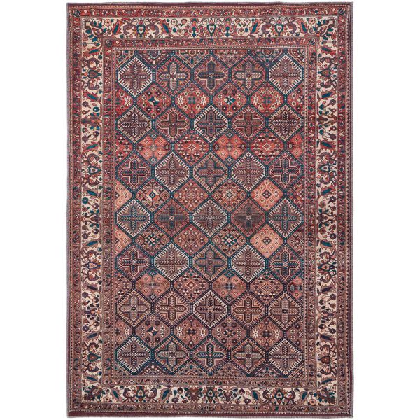 Rawlins Brown Red Ivory Area Rug, image 1