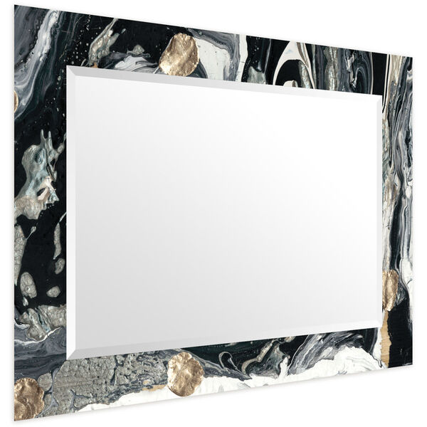 Ebony and Ivory Black 40 x 30-Inch Rectangular Beveled Wall Mirror, image 4