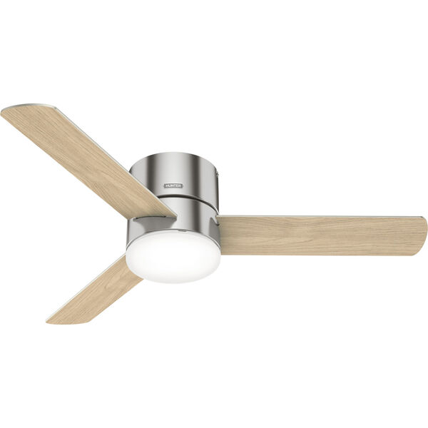 Minimus Brushed Nickel 52-Inch Low Profile Ceiling Fan with LED Light Kit and Handheld Remote, image 4