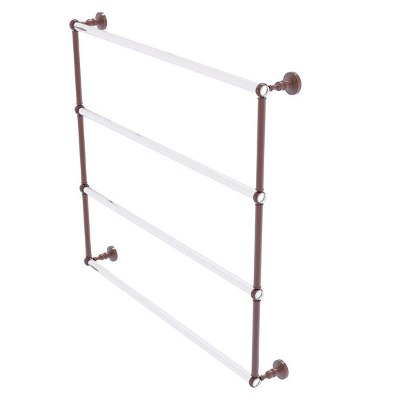 Pacific Grove Antique Copper 4 Tier 36-Inch Ladder Towel Bar with Twisted Accent, image 1
