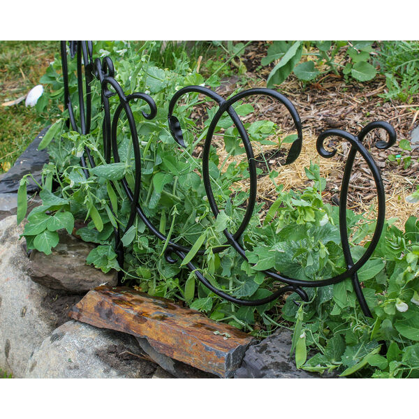 Black Powdercoat Scroll Border Fence Section, Set of Four, image 5
