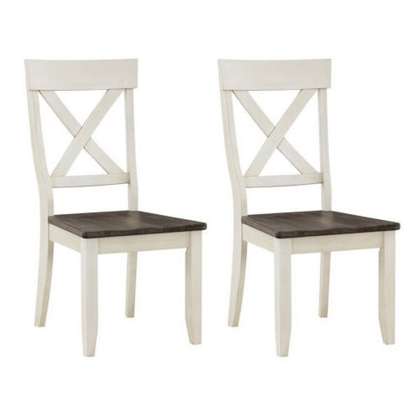 Bar Harbor II Cream Crossback Dining Chair, Set of 2, image 1