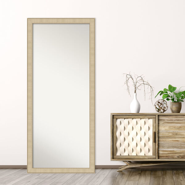 Honey and Silver 28W X 64H-Inch Full Length Floor Leaner Mirror, image 5