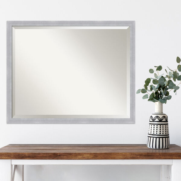 Grace Brushed Nickel Silver Wall Mirror, image 4