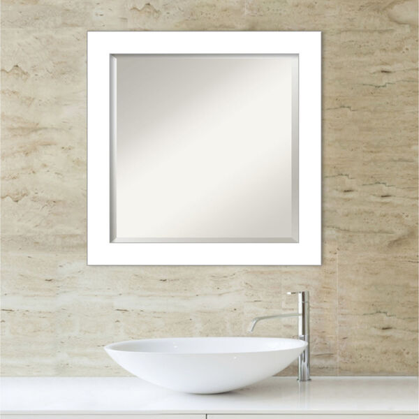 Wedge White 24W X 24H-Inch Bathroom Vanity Wall Mirror, image 5