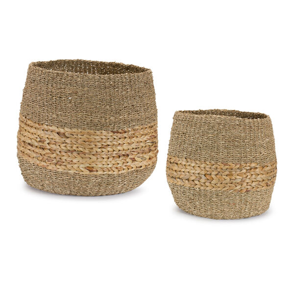 Beige Seagrass Tub , Set of Two, image 1