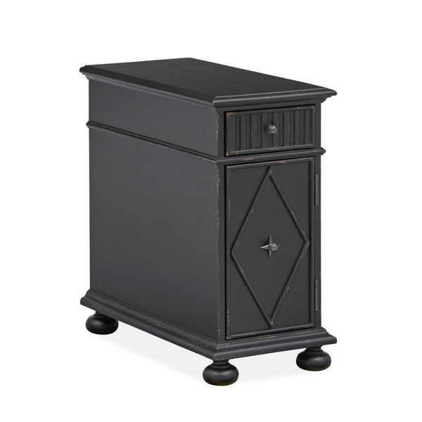 Weathered Midnight Wood Two-Drawer Chairside End Table, image 1