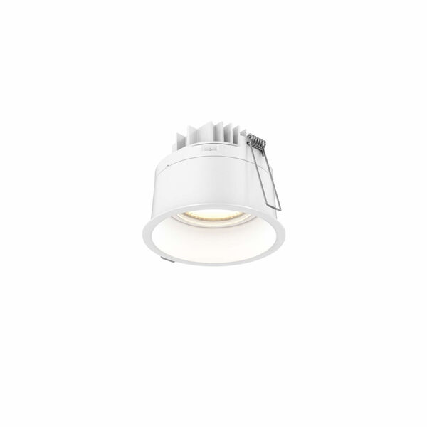 White Two-Inch Round Indoor Outdoor LED Regressed Gimbal Down Light, image 1