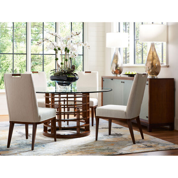 Island Fusion Brown Meridien Round Dining Table, image 1