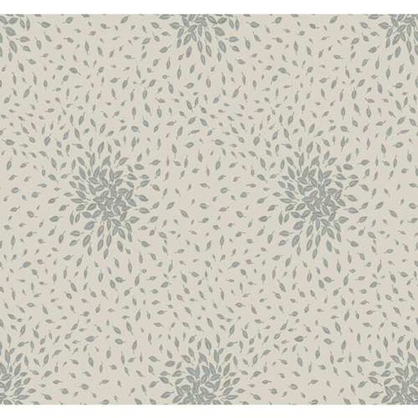 Petite Leaves Beige and Silver Wallpaper, image 2