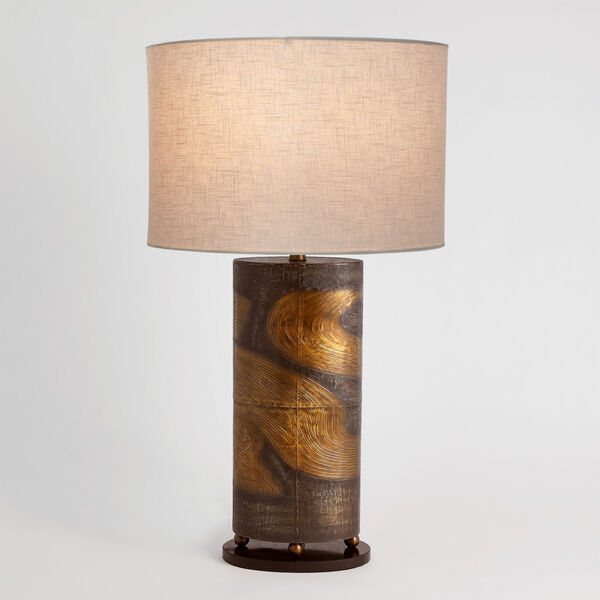 Brass and Bronze Table Lamp, image 1