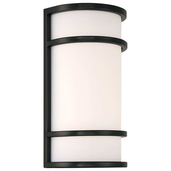 Cove Black White 12-Inch LED Outdoor Wall Mount, image 1