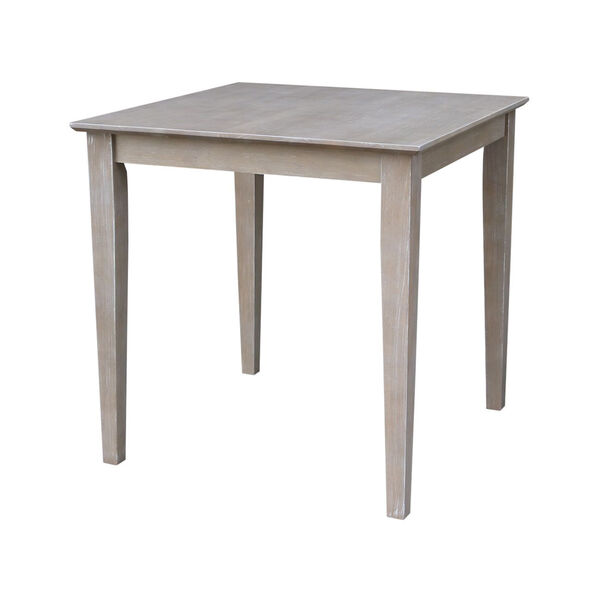Weathered Gray Solid Wood 30-Inch x 30-Inch Dining Table, image 1