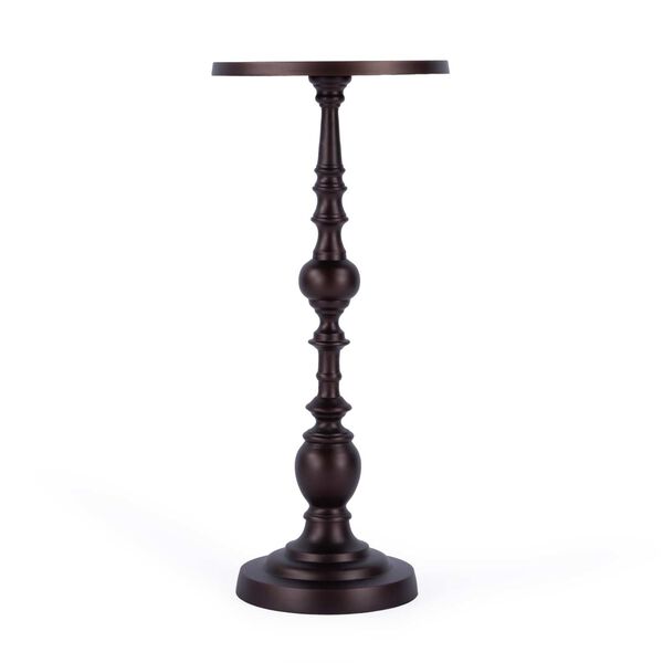Darien Bronze Outdoor Round Pedestal Side Table, image 2
