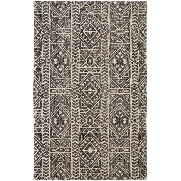 Colton Gray Black Ivory Rectangular 3 Ft. 6 In. x 5 Ft. 6 In. Area Rug, image 1