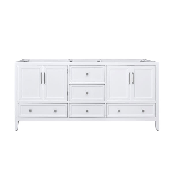Everette White 72-Inch Double Vanity Cabinet, image 1