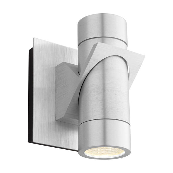 Razzo Brushed Aluminum Two-Light LED Outdoor Wall Sconce, image 2
