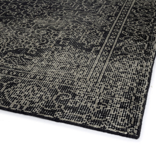 Knotted Earth Black and Ivory Area Rug, image 2