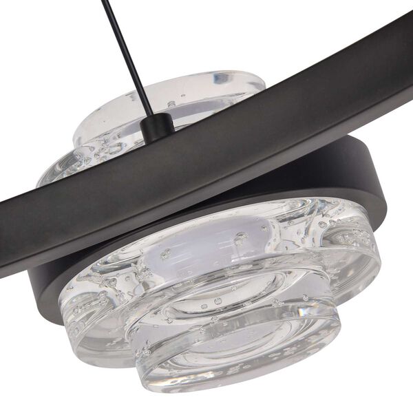 Milano Black Adjustable Eight-Light Integrated LED Chandelier, image 5