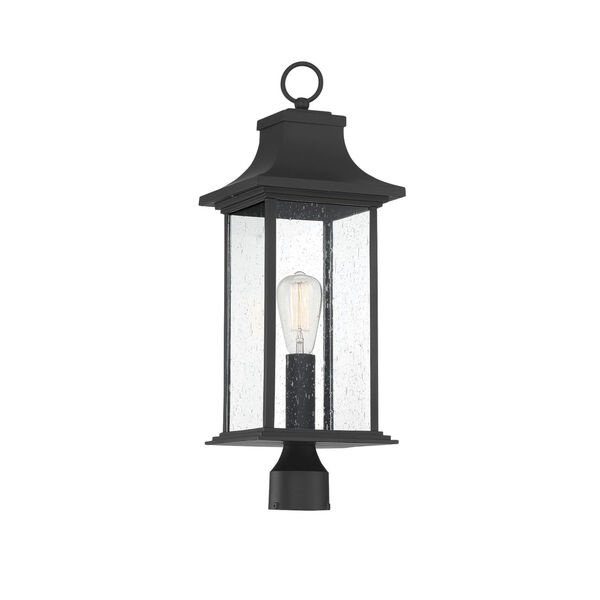 Hancock Matte Black One-Light Outdoor Post Lantern, image 4