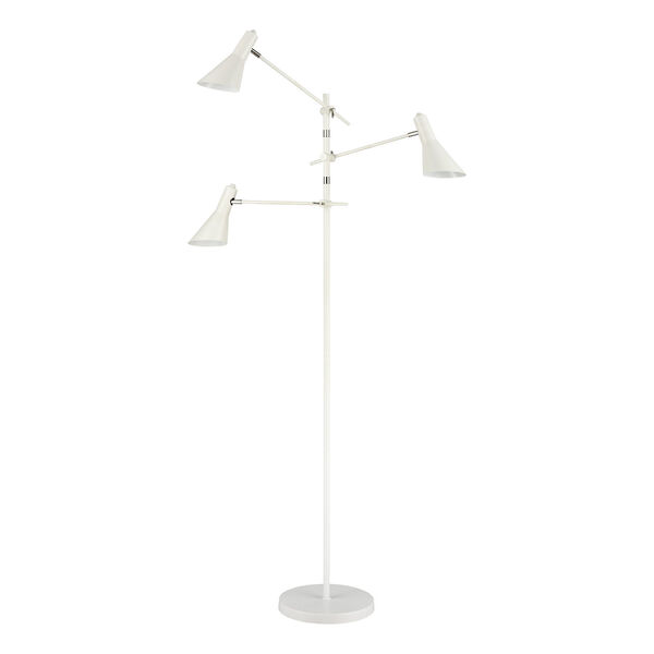 Sallert White Three-Light Adjustable Floor Lamp, image 2