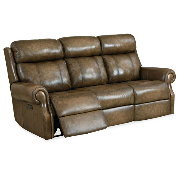 MS Brown 85-Inch Brooks Power Recliner, image 3