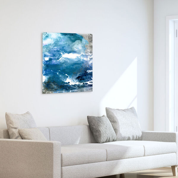 Glistening Tide A Frameless Free Floating Tempered Glass Wall Art, image 4